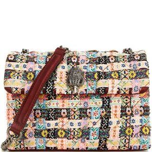 Kurt Geiger $235 Kensington Medium Crossbody Bag Wine Combination NWT!